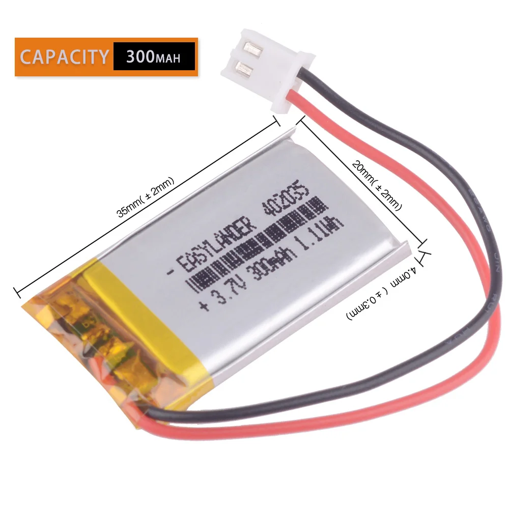 XHR-2P 2,54 402035 core 400mAh 3,7 V полимерный аккумулятор регистратор mio dvr