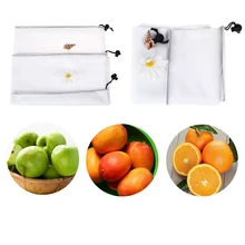 6 шт./компл. игрушки из полиэстера сетчатый мешочек кухонные сумки для хранения фруктов и овощей многоразовая черная веревочная сумка сумки сумка для покупок