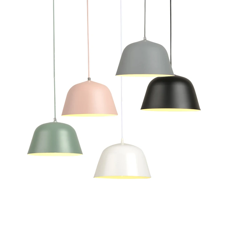 

nordic simple maccaron colorful pendantcreative lighting for restaurant dining room home decration 110v 220v
