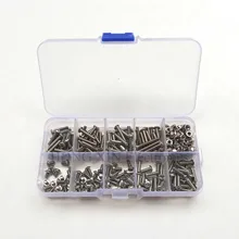 280pcs/set 304 Stainless Steel Screw hex socket button head bolt ISO7380 Hexagon socket head cap screws M3*5/6/8/10/12/14/16/20 340pcs assorted stainless steel m3 screw 5 6 8 10 12 14 16 18 20mm with hex nuts bolt cap socket set