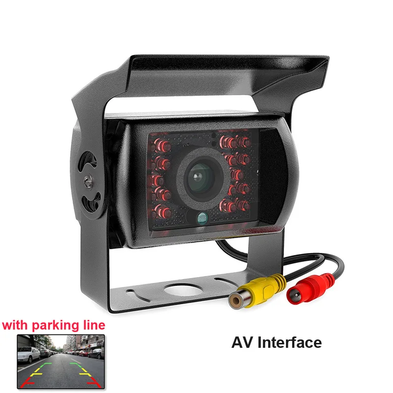 YuanTing Backup Camera for Truck High Definition Waterproof Night Vision 18 IR Light with 12V/24 Power System 5'' TFT Monitor