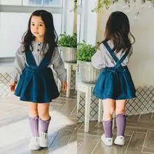 PUDCOCO/Летний джинсовый комбинезон без рукавов для маленьких девочек; юбка-пачка на праздник; повседневная одежда; От 1 до 5 лет