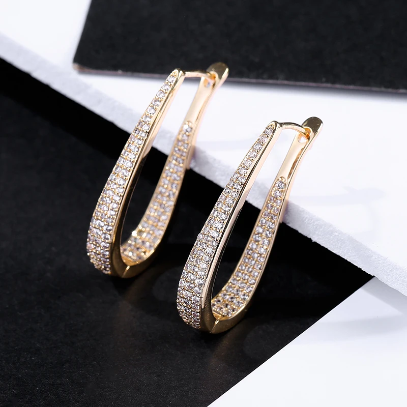 GAOLA новое кольцо с фианитом геометрические серьги женские модные ювелирные изделия GLE9124