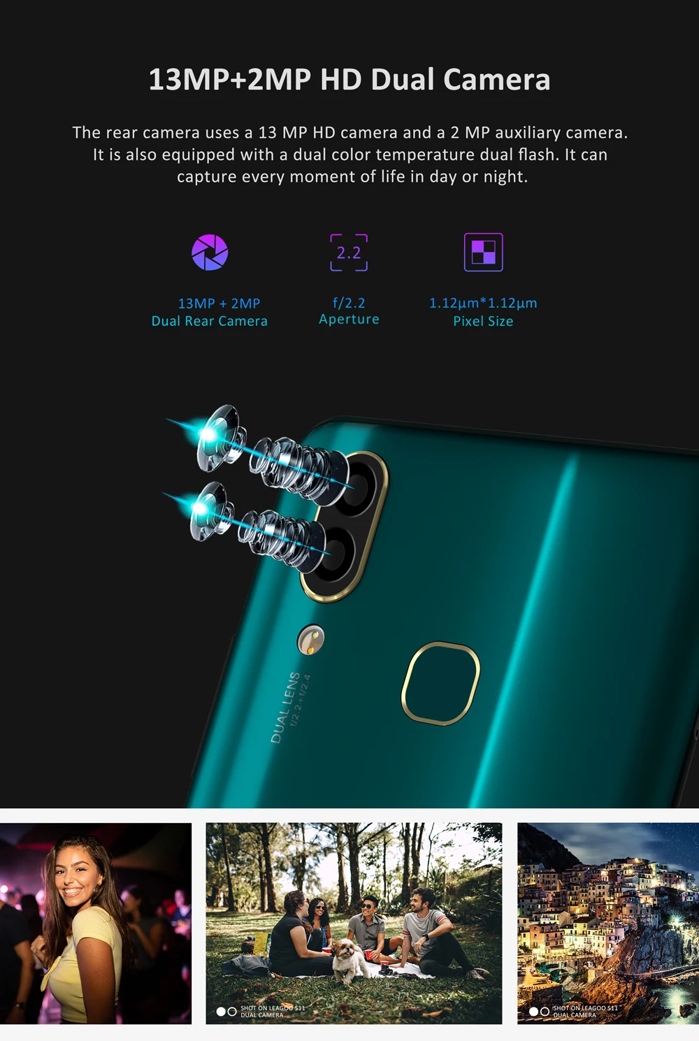 LEAGOO S11 Android 9,0 4G смартфон 6," дисплей капли воды 4 Гб 64 Гб 3300 мАч Helio P22 13MP двойная камера отпечатков пальцев Смартфон