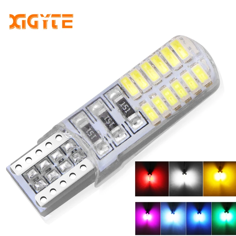 

1pcs t10 w5w 24smd car led bulbs canbus auto Interior light Silica lamp waterproof Turn Signal plate 12V 5w5 24 SMD 194 501 D
