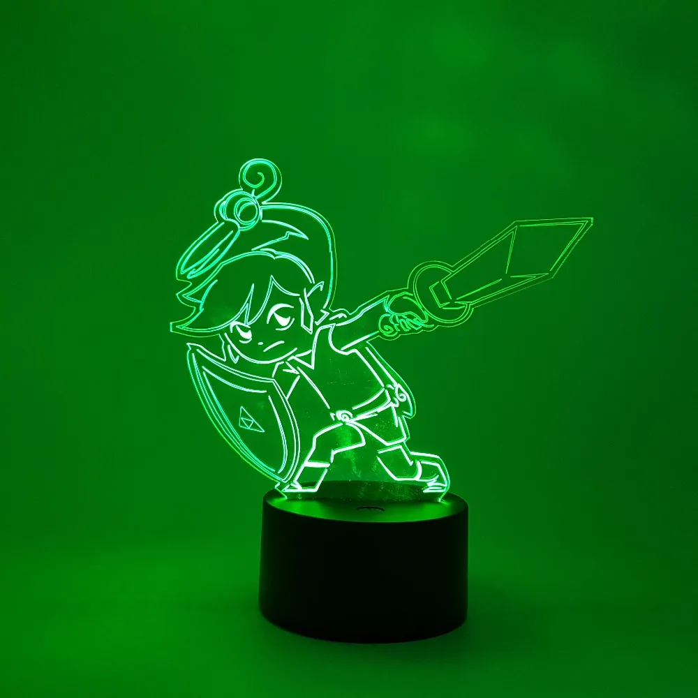 The Legend of Zelda Action Figure Link Zelda Breath of the Wild Night Light 3D Illusion Table Lamp Zelda Figure Toys