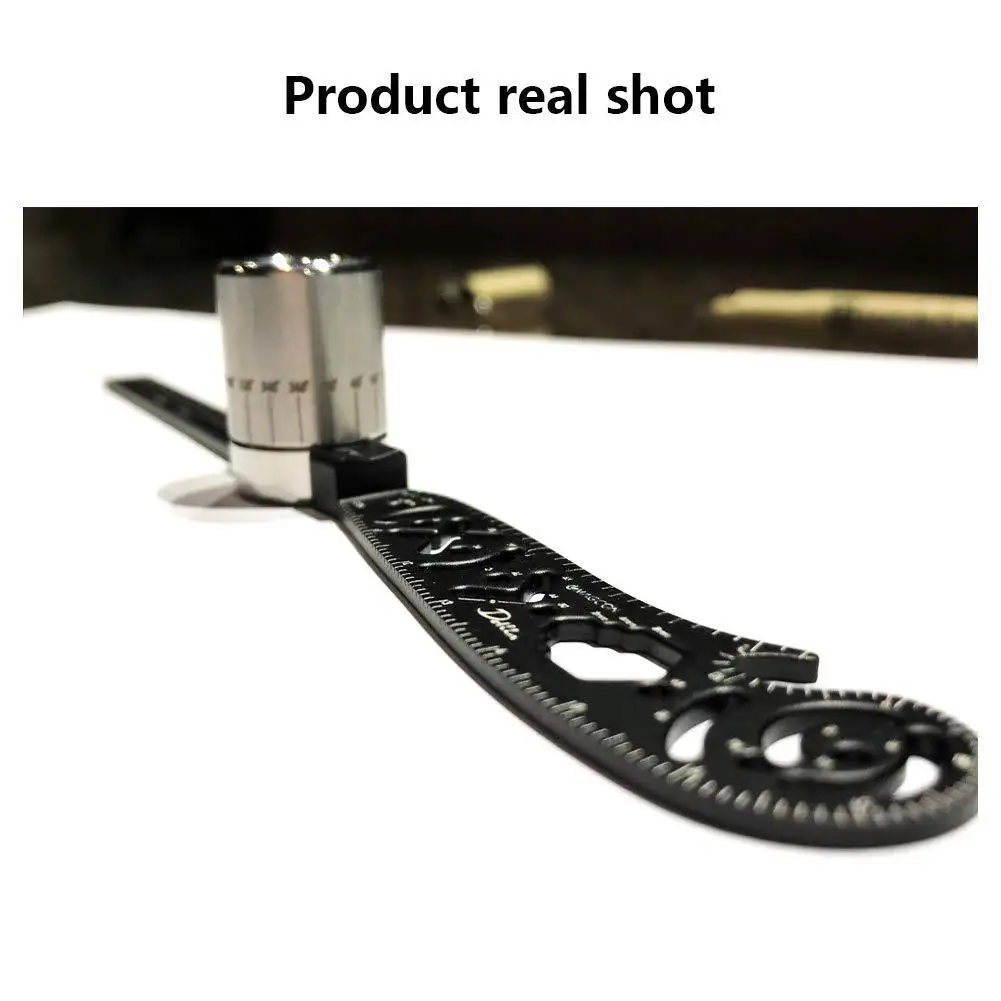 

Multi-Function Drawing Tool Versatile Utensil Drawing Curved Ruler Mini Compass Protractor Combo Patterns Multi-Function r25