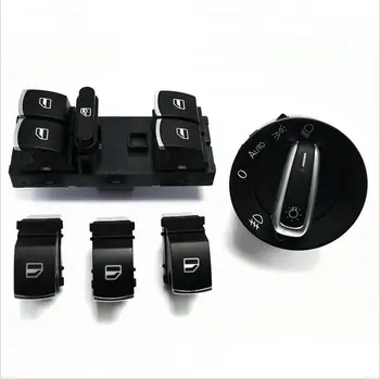

Factory direct sale window switch headlight Switch for VW Golf MK5 6 Jetta MK5 Passat B6 Tiguan 5ND941461B 5ND959857 5PCS/SET