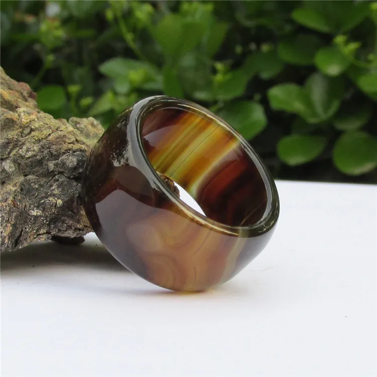 Натуральное коричневое кольцо sardonyx из нефрита для мужчин и женщин на палец
