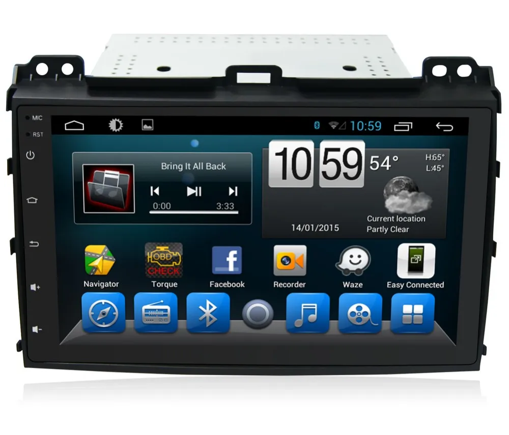 Excellent 9" HD 1024*600 Android Car DVD Radio GPS Stereo Navi Player for Toyota Land Cruiser Prado 120 2004 2005 2006 2007 2008 2009 0