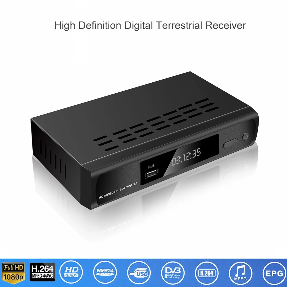 

KEBIDU HD Digital M2 TV Tuner Receptor DVB-T/T2 Satellite Receiver MPEG DVB T2 H.264 Terrestrial TV Receiver DVB T Set Top Box