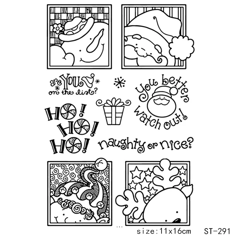

ZhuoAng Christmas Entertainment Transparent Clear Stamps / Silicone Seals for DIY scrapbooking photo album/Card Making