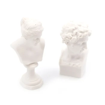 

Dollhouse Pretend Play Miniature Statue White Resin Venus David Bust Sculpture furniture New Arrival