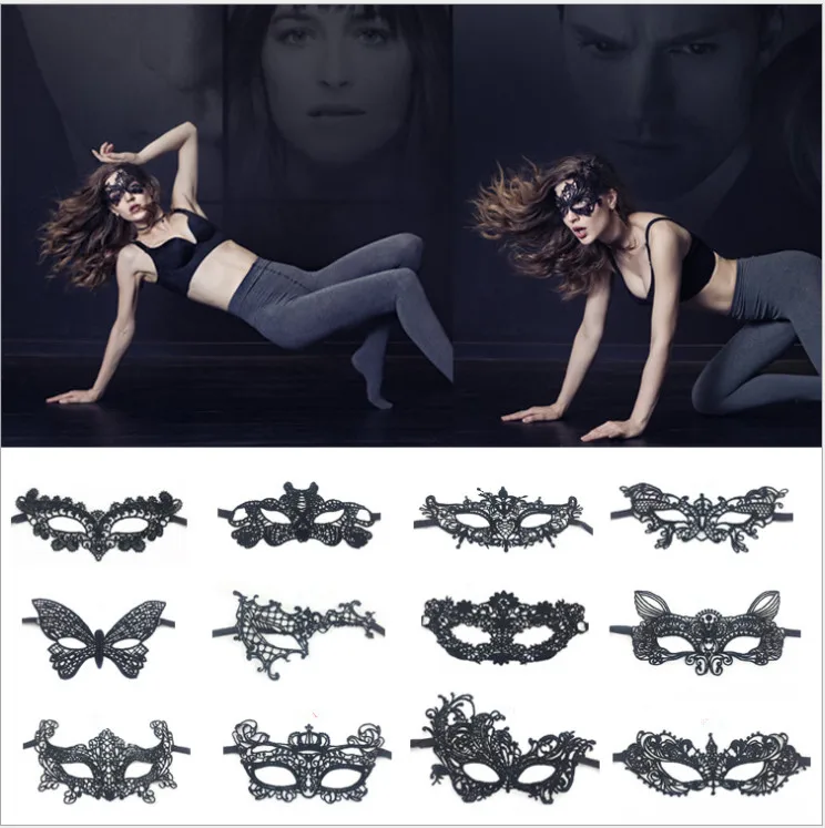 

1Pcs Black Women Sexy Lace Eye Mask Party Masks For Masquerade Halloween Venetian Costumes Carnival Mask For Anonymous Mardi New