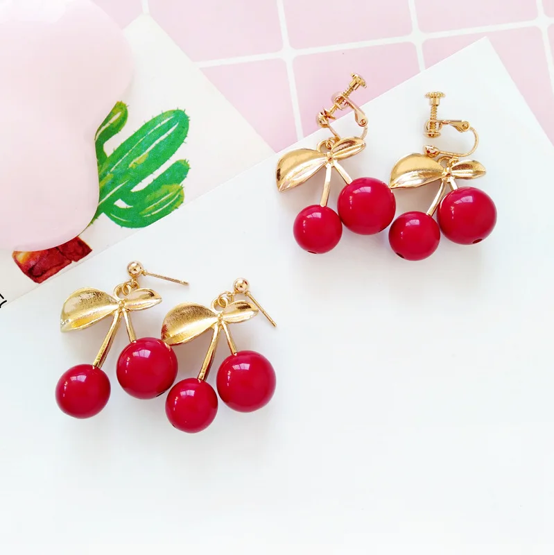 Buy Gold Color Leaf Small Big Red Round Cherry
