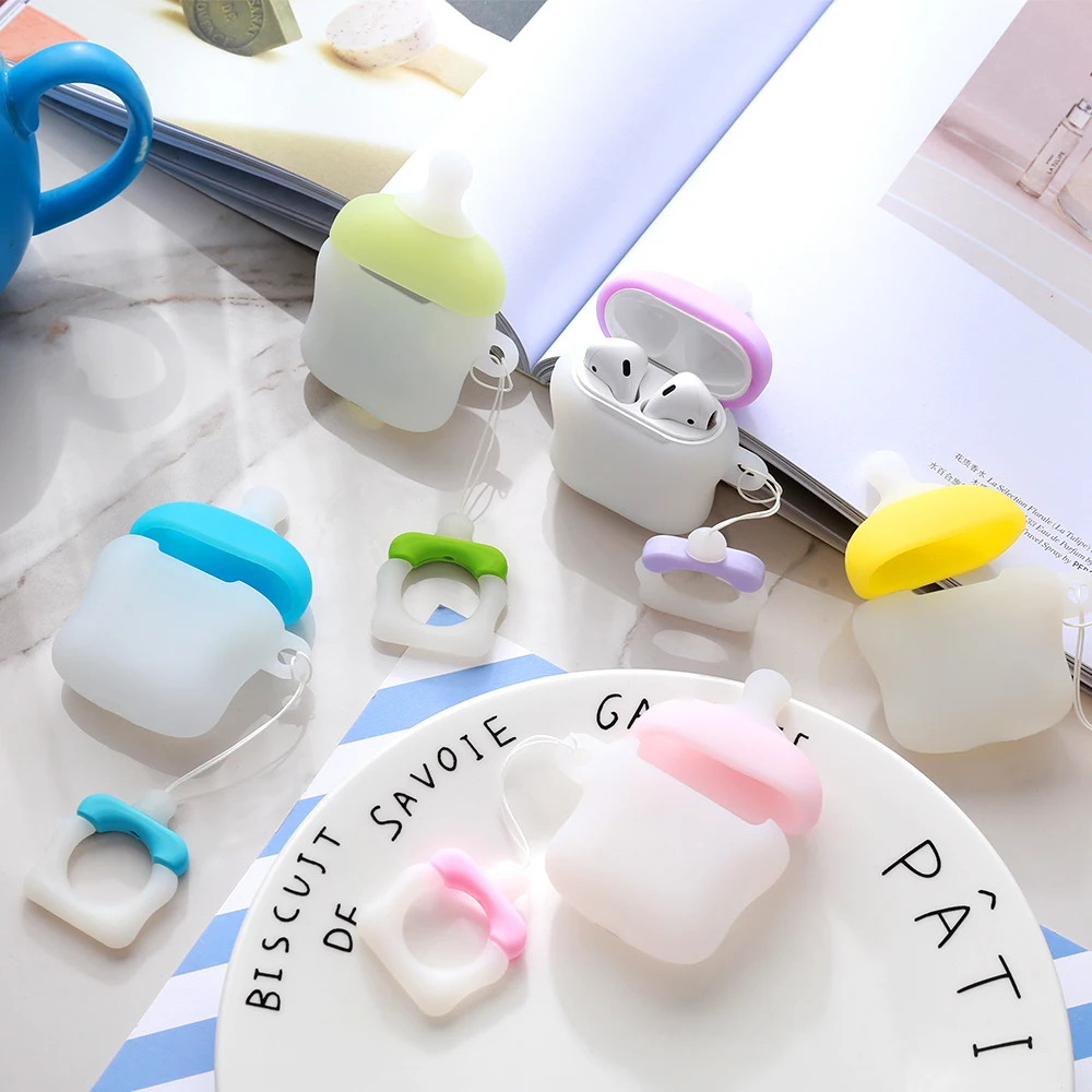 

Applicable to Airpods1 bottle silicone case AirPods2 skin protection cover Bluetooth wireless headset box pacifier