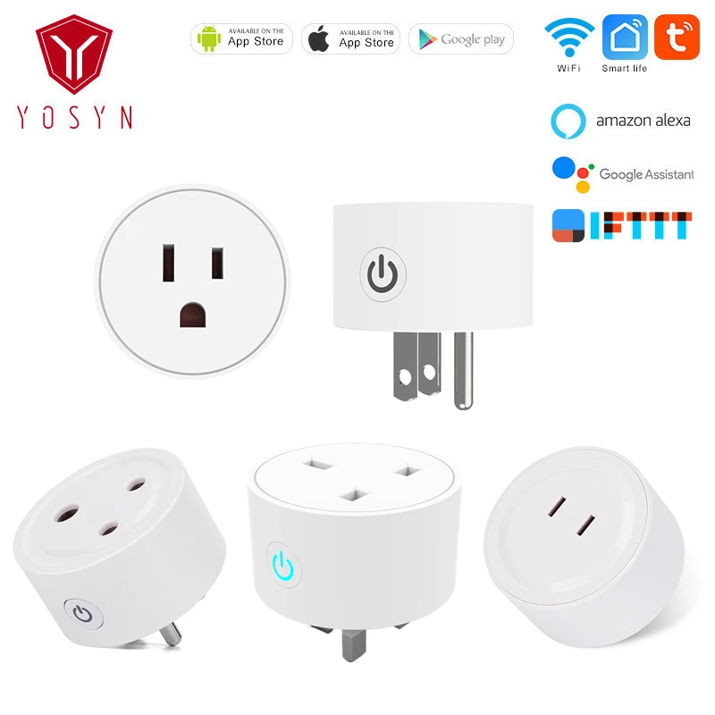

YOSYN WiFi Smart Plug Socket Smart Power Plug Outlet Wireless Remote Power Socket Smart Plug US Wall Electric Socket Wall Outlet