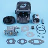 Cylinder Piston Carburetor Carb Gasket Kit For Partner 350 351 370 371 420 390 391 Formula 5000 Chainsaw 41mm Nikasil Plated 6