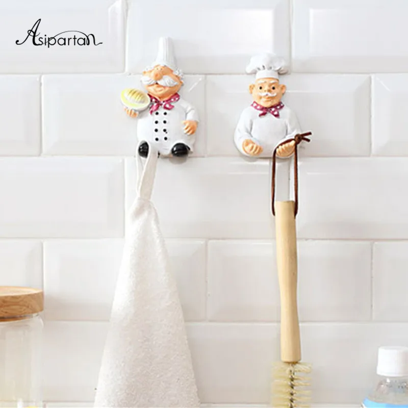 Asipartan 1pc Power Cord Storage Hook Chef Shape Plug Hook Strong Hook