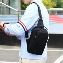 Мужская сумка-слинг AIZHIYI, нагрудная сумка-мессенджер, нейлоновая USB сумка для наушников, большая емкость, сумки на плечо, мужская сумка через плечо, вертикальная квадратная сумка