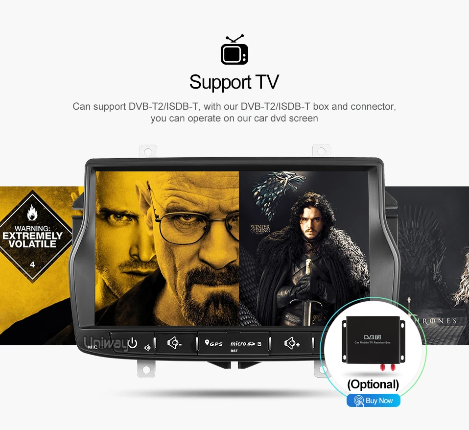 Best uniway ALD8071 android 8.1  car dvd for Lada Vesta with one din car radio gps navigation Audio multimedia IPS touch screen 13