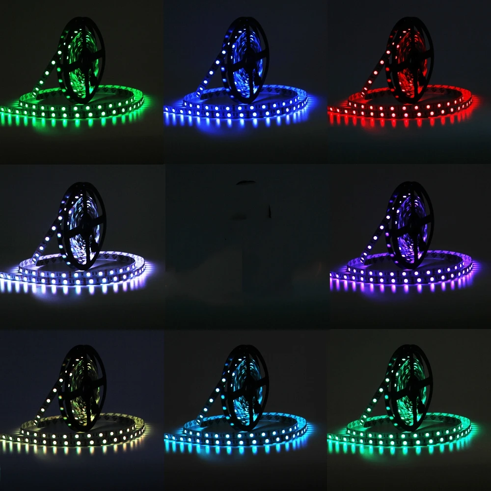 12 В в 24 светодио дный Светодиодная лента PC SMD 5050 RGB RGBW RGBWW 60 дный/s 5 м Вольт