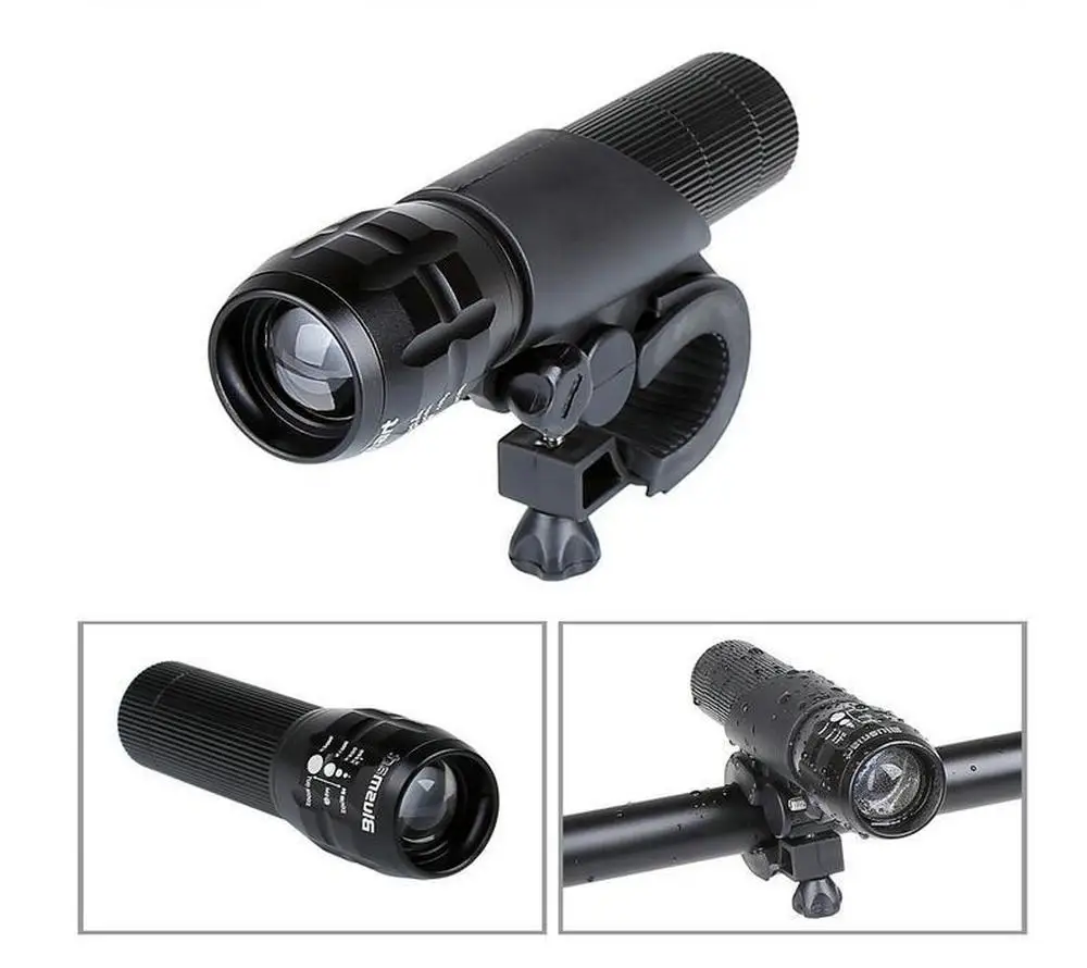 Excellent MTB Cycling Light Headlight & Taillight Set For Bicycle Flashlight Front Torch+Rear Lamp Waterproof Bright Q5 Bike Accessories 14