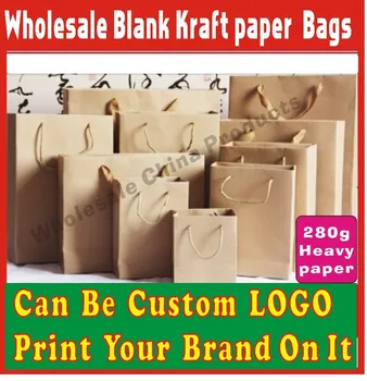 

10pcs 13X8X15cm Kraft paper bag can be custom your logo on it clothing bag gift bag shopping bags No.1,more size can choose