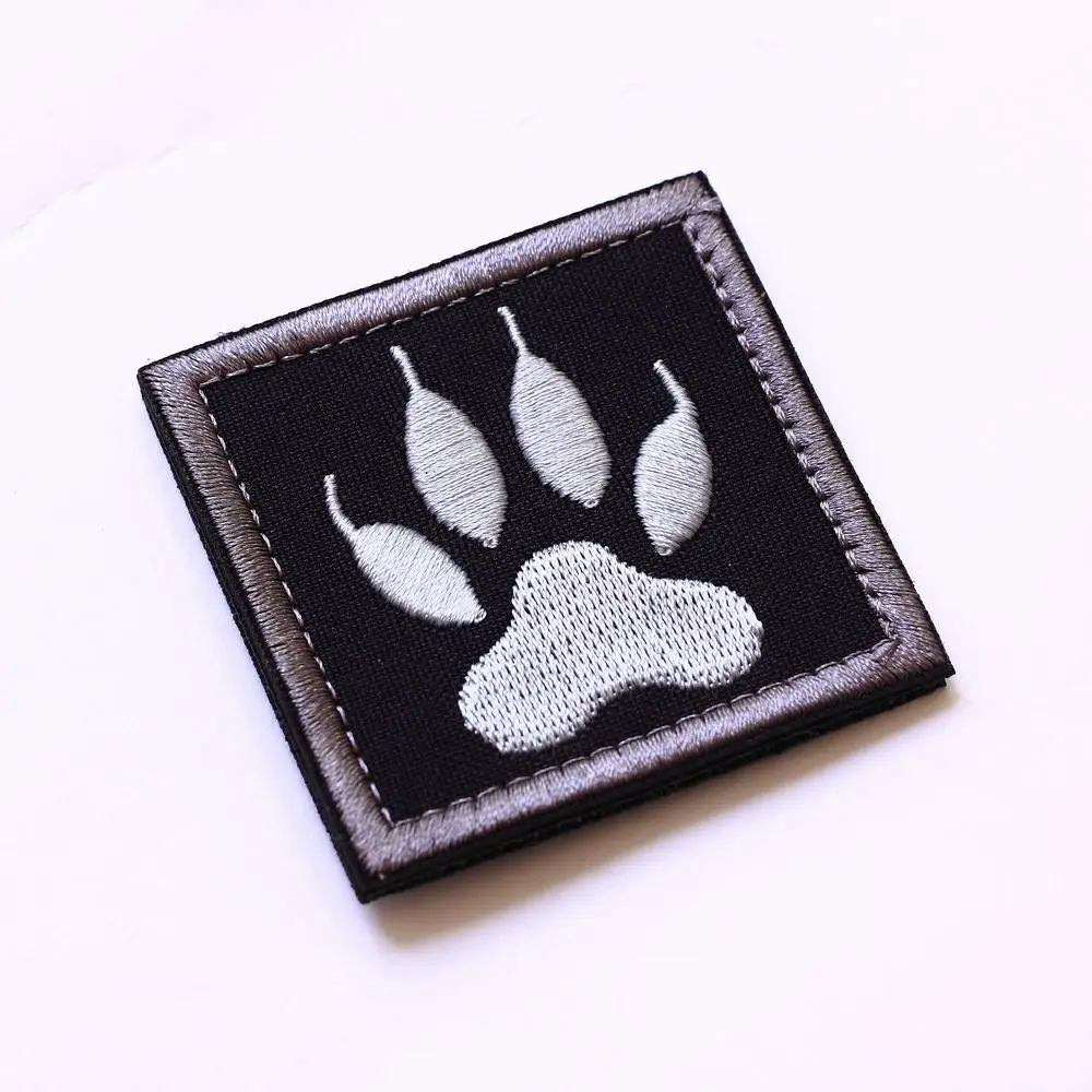 

TSNK Military Enthusiasts Embroidery Small Patch Army Tactical Boost Morale Badge" K-9/TACTICAL ISAF ATTACK DOGS " Armlet