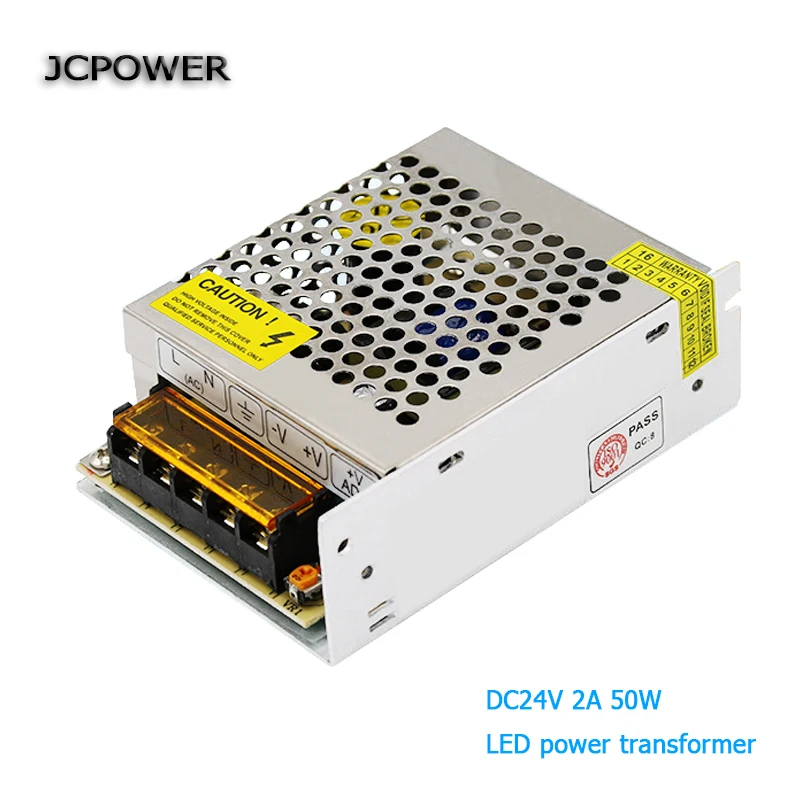 

JCPOWER LED power supply DC24V 2A 60W Adpter outdoor application Output LED for led lighting