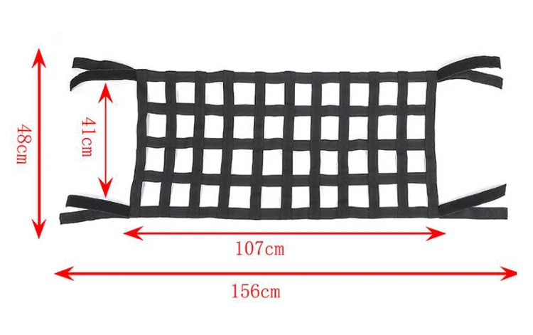 Rete Per Tetto Auto Per Jeep Wrangler TJ JK JL 1997-2018 - Amaca Per Carico, Nero - Foto 13