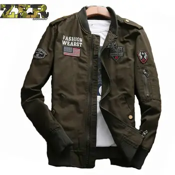 

Tactical Air Force Military Bomber Jacket Men Autumn Cotton Flight Pilot Army Jacket Motorcycle Cargo Coat Bomber Jackets