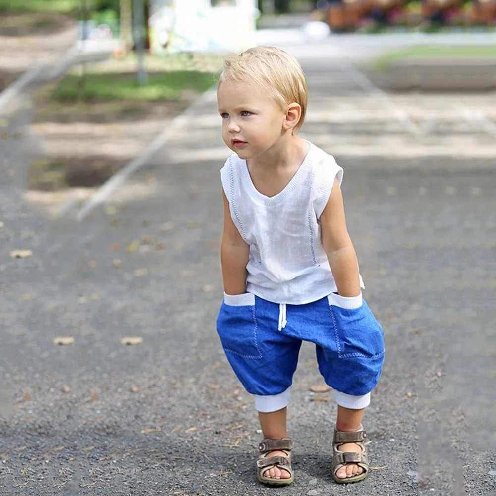 2017 Summer 16Yrs Toddler Kid baby boy clothes White T shirt Shorts