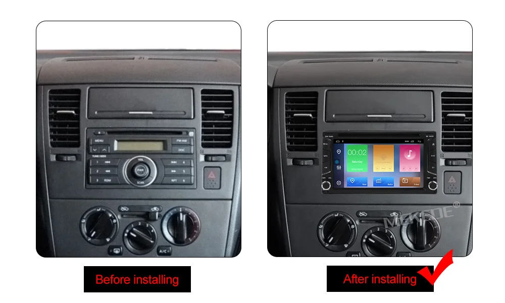 Clearance Promotion!Mekede 2GB+32GB android 9.1 car radio gps dvd player for nissan v w toyota kia universal gps navigation with WiFi BT 9