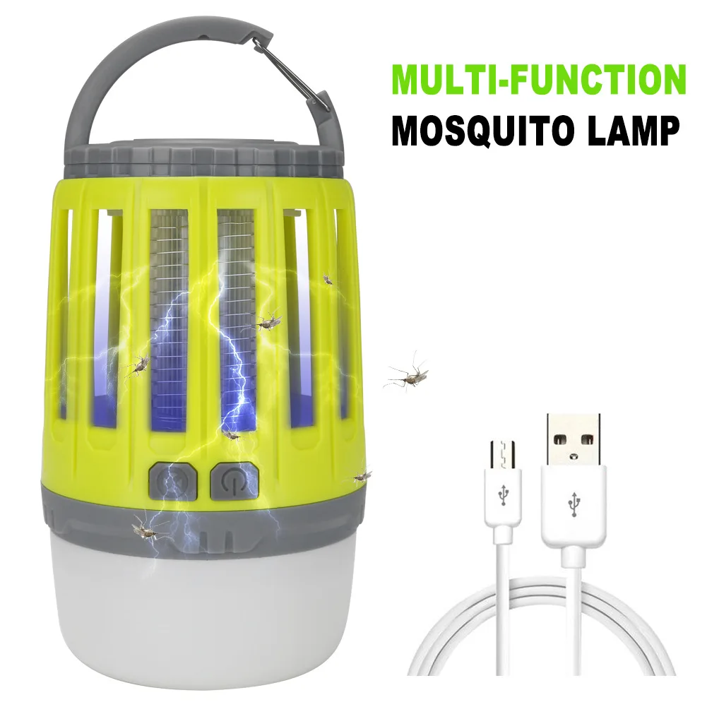Водонепроницаемый электриеская комаробойка фонарь для кемпинга зарядка через usb Mosquito Убийца лампы многоцелевой Отпугиватель вредителей убийца насекомых