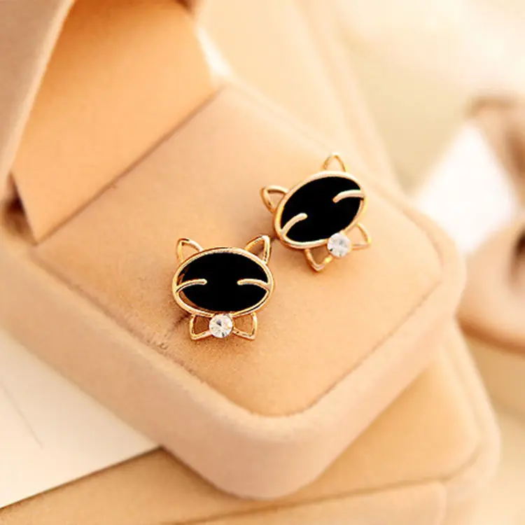 

2018 Oorbellen Limited Animal Opal Women Romantic Brincos New Fashion Cute For Cat Ear Studs Exquisite Earrings Womens Gifts