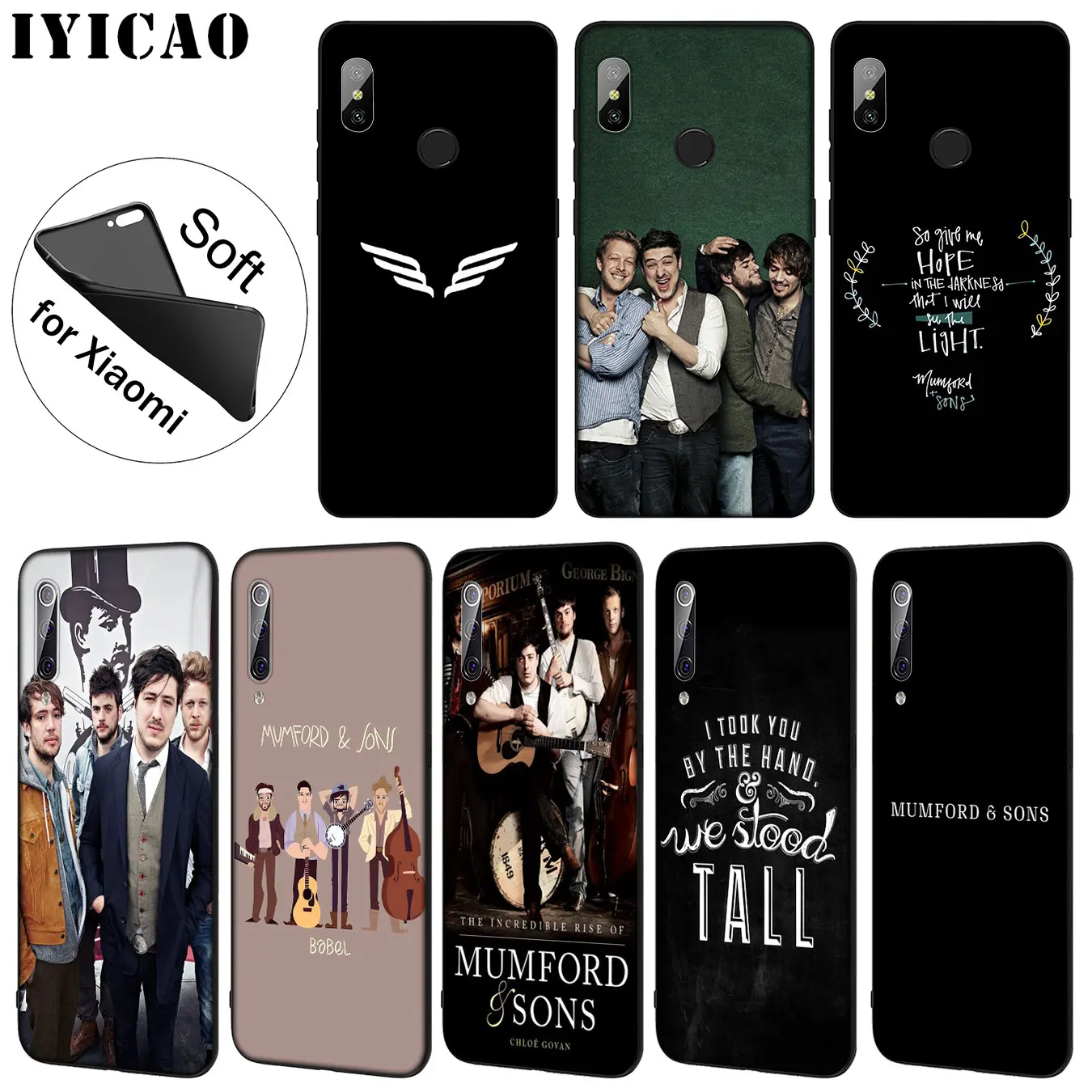 

IYICAO Mumford & Sons Soft Silicone Phone Case for Xiaomi Mi 9 8 A2 Lite A1 6 6X pocophone f1 MAX 3 mi9 mi8 mia2 TPU Cover