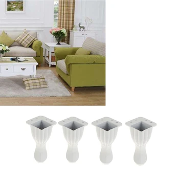 

4 Pieces Metal European Style Sofa Beds Cupboards Legs Adjustable Furniture Plinth 80mm for Worktops Sofa Tables Desks