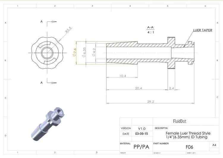 Sortimento luer lock connector (polyprop) luer lock