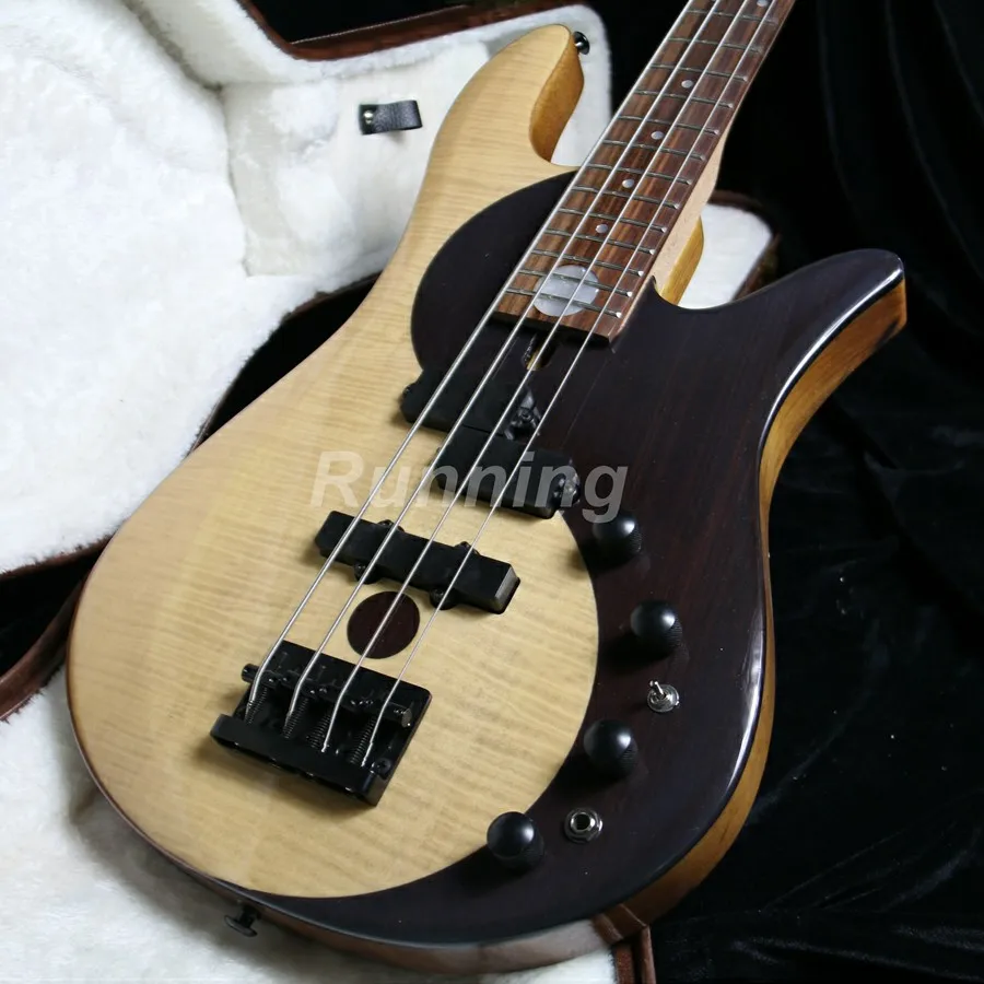 

4 Strings Fodera Yin Yang Standard Electric Bass Guitar Rosewood with Flamed Maple Top Maple Neck Black Hardware