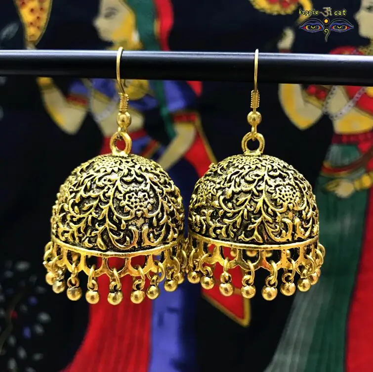 Индийский Египетский кисточкой серьги в форме стилизованной птичьей клетки для женщин пакистанский Племенной Ближний Восток афганское серебро Таиланд женские роскошные ювелирные изделия - Окраска металла: 5