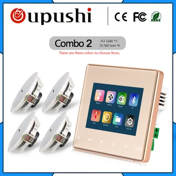

A3 Smart home audio background music system bluetooth digital stereo amplifier wall amplifier with touch key SD card Usb