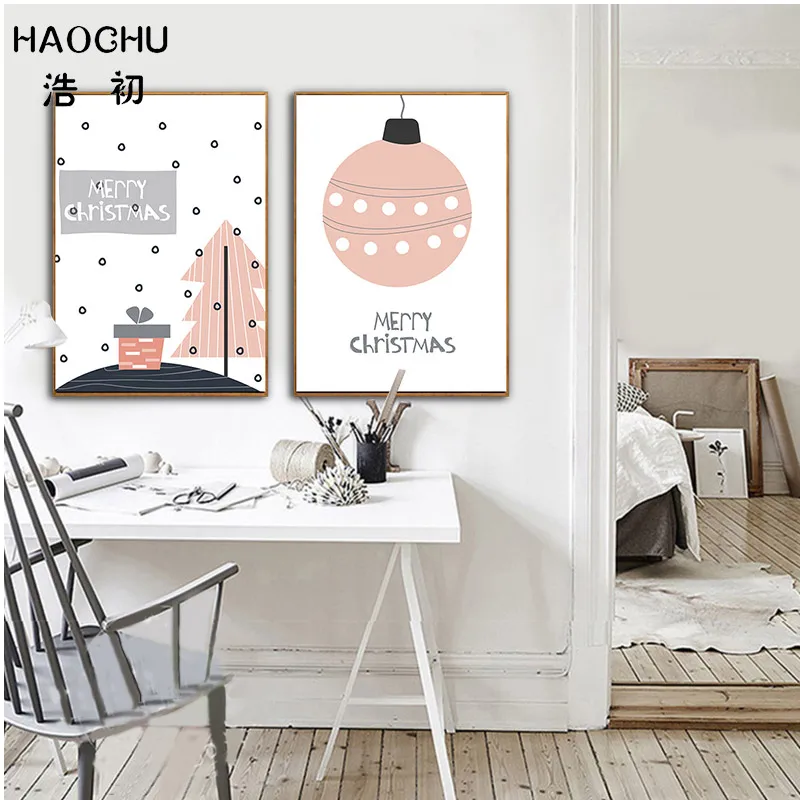 HAOCHU Европейский Рождественская елка Рождественский колокольчик холст paintingWall