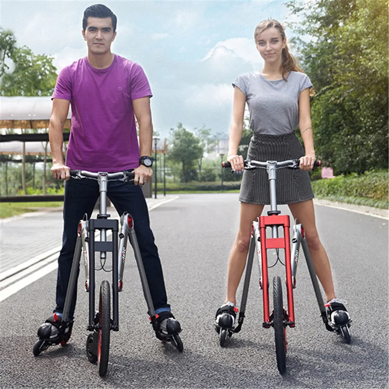 New brand Second generation 3 Wheel Skating bike mantis car creative bicicleta adult damping scooter folding bicycle