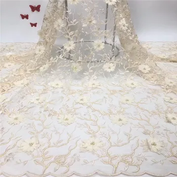 

White Lace Fabric 2019 Fashion Beautiful Elegant African French Lace Fabric High Quality Nigerian Lace Fabrics