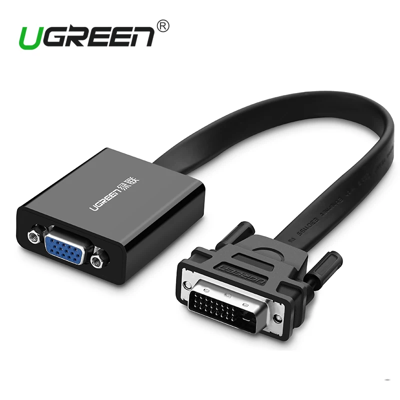 Ugreen Full HD 1080P DVI D 24 + 1 к VGA HDTV адаптер конвертер папа Женский монитор кабель для ПК