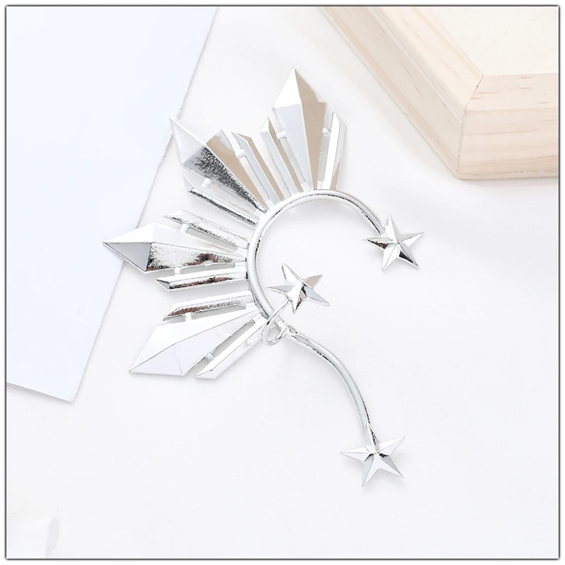1Pcs Lovely Simple Star Ear Clip on Earrings for Women Accessories Hyperbole Big Earring without Piercing Fashion Ornaments Gift