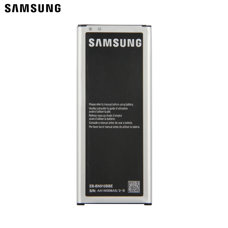 Оригинальная батарея Samsung EB-BN910BBE EB-BN910BBK для GALAXY NOTE4 N910F N910H N910V N910C N910a N910u NOTE 4 EB-BN910BBC