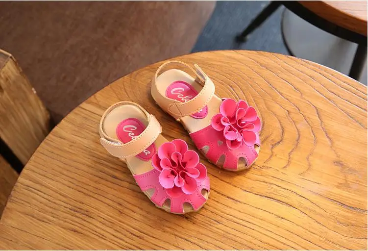 Дети haochengjiade обувь летняя новая детская обувь милая Цветочная обувь модные сандалии для девочек Волшебная детская обувь размер 21-30