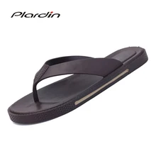 plardin 2018 British style men shoes Cool Men Flip Comfortable Flops for men beach slippers soft